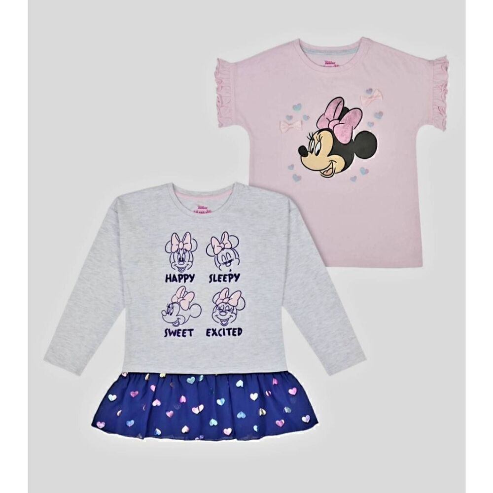 New With Tags Disney Junior Girls Set Of Two Shirts